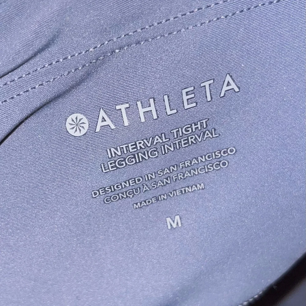Athleta Gray Interval Leggings Medium - Picture 4 of 4